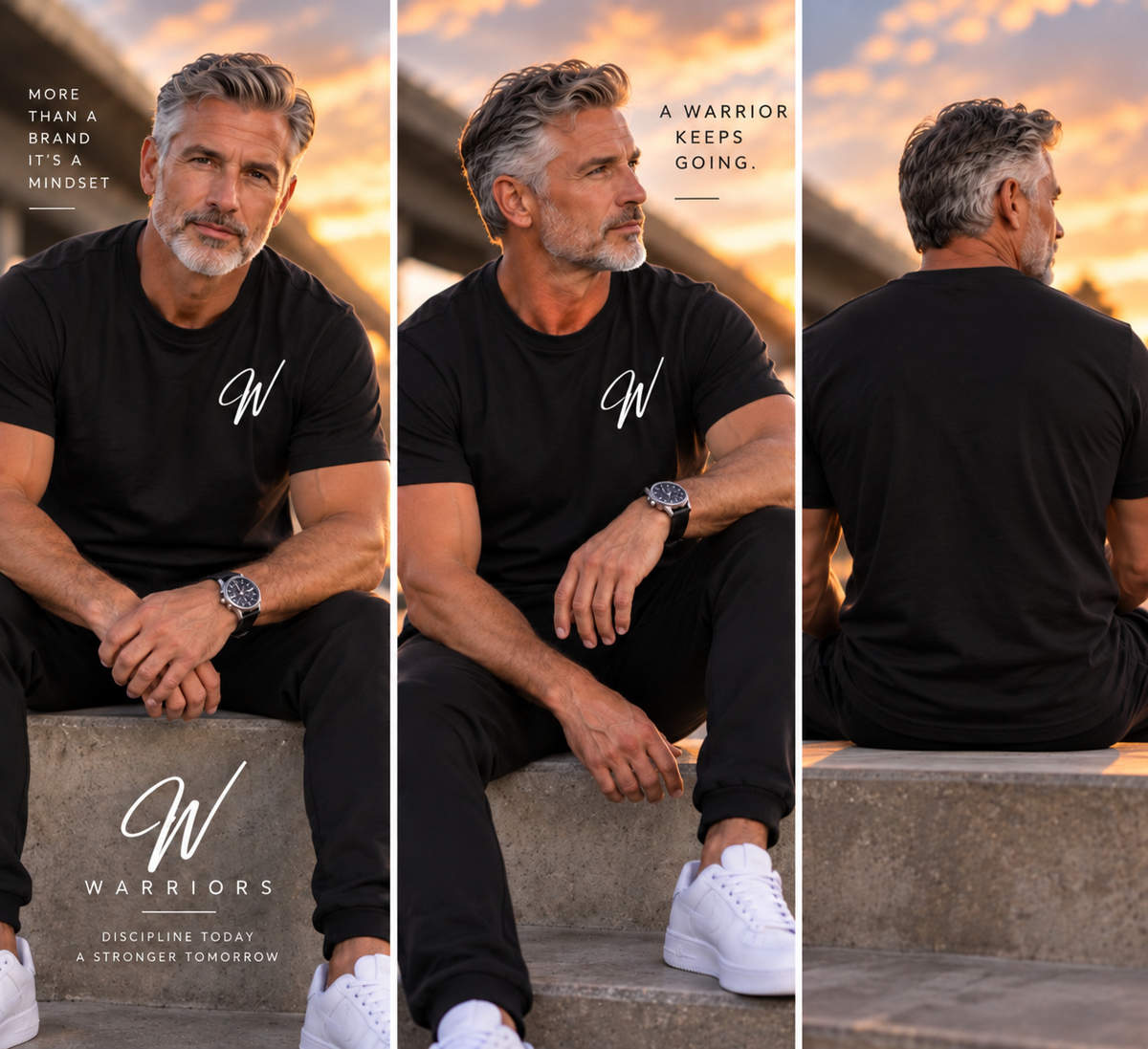 Men's Warriors Black T-Shirt Light W